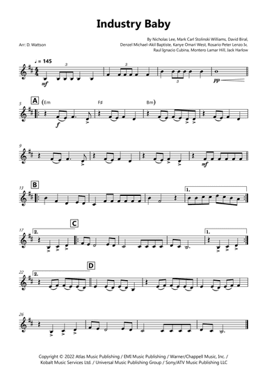 Industry Baby (arr. Douglas Wattson)