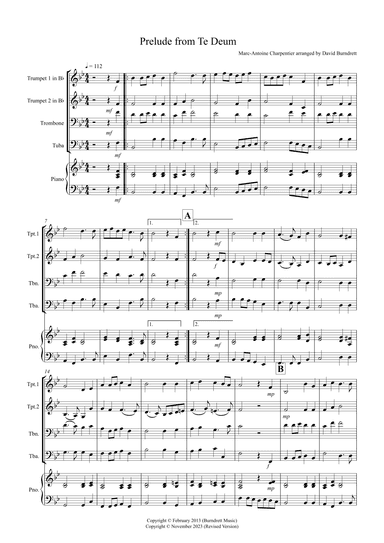 Prelude from Te Deum for Brass Quartet (arr. David Burndrett)