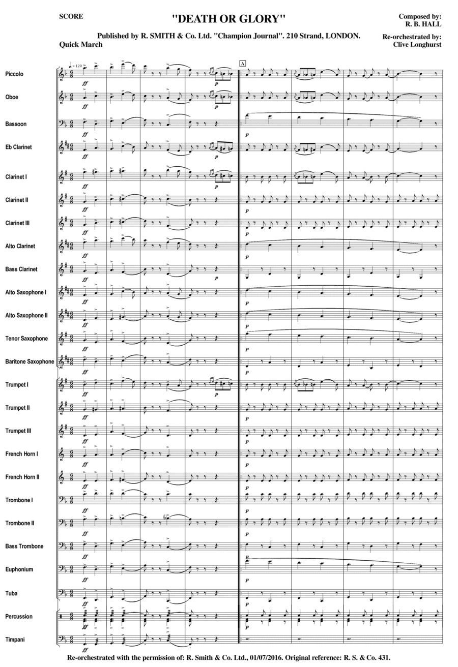 Death Or Glory (arr. Clive Longhurst)