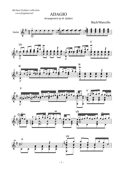 Bach - Marcello - "Adagio" (arr. Michael Goldort)