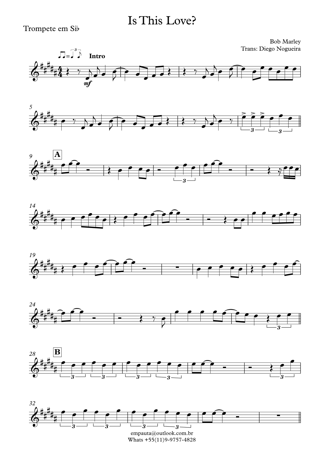 Is This Love (arr. Diego Nogueira)