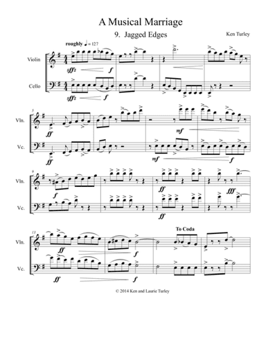 String Duo No 09 from A Musical Marriage "Jagged Edges"