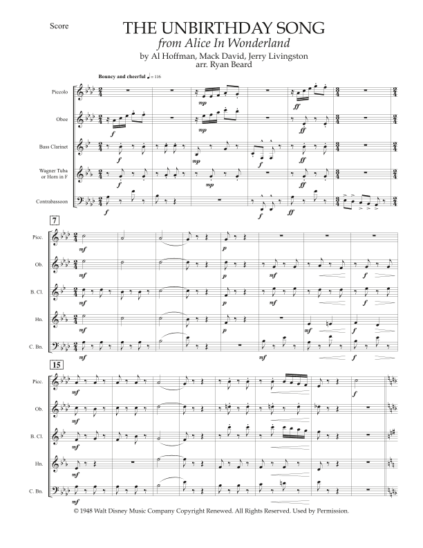 The Unbirthday Song (arr. Ryan Beard)