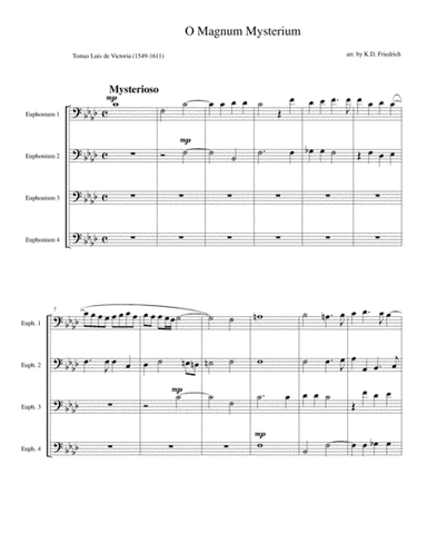 O Magnum Mysterium (arr. Kenneth D. Friedrich)