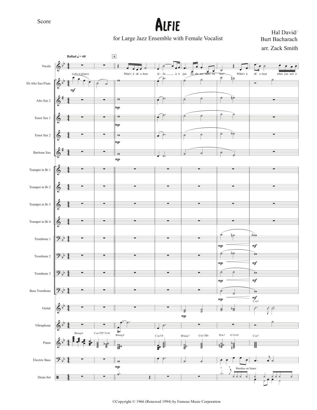 Alfie (arr. Arr. Zack Smith)