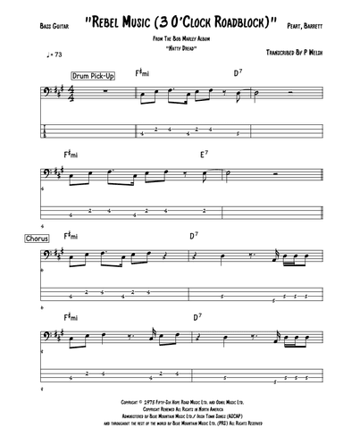 Rebel Music 3 O'clock Road Block (arr. Accubass)