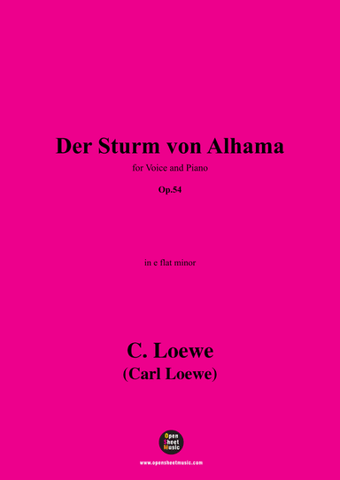 C. Loewe-Der Sturm von Alhama,in e flat minor,Op.54 (arr. OSM Press)