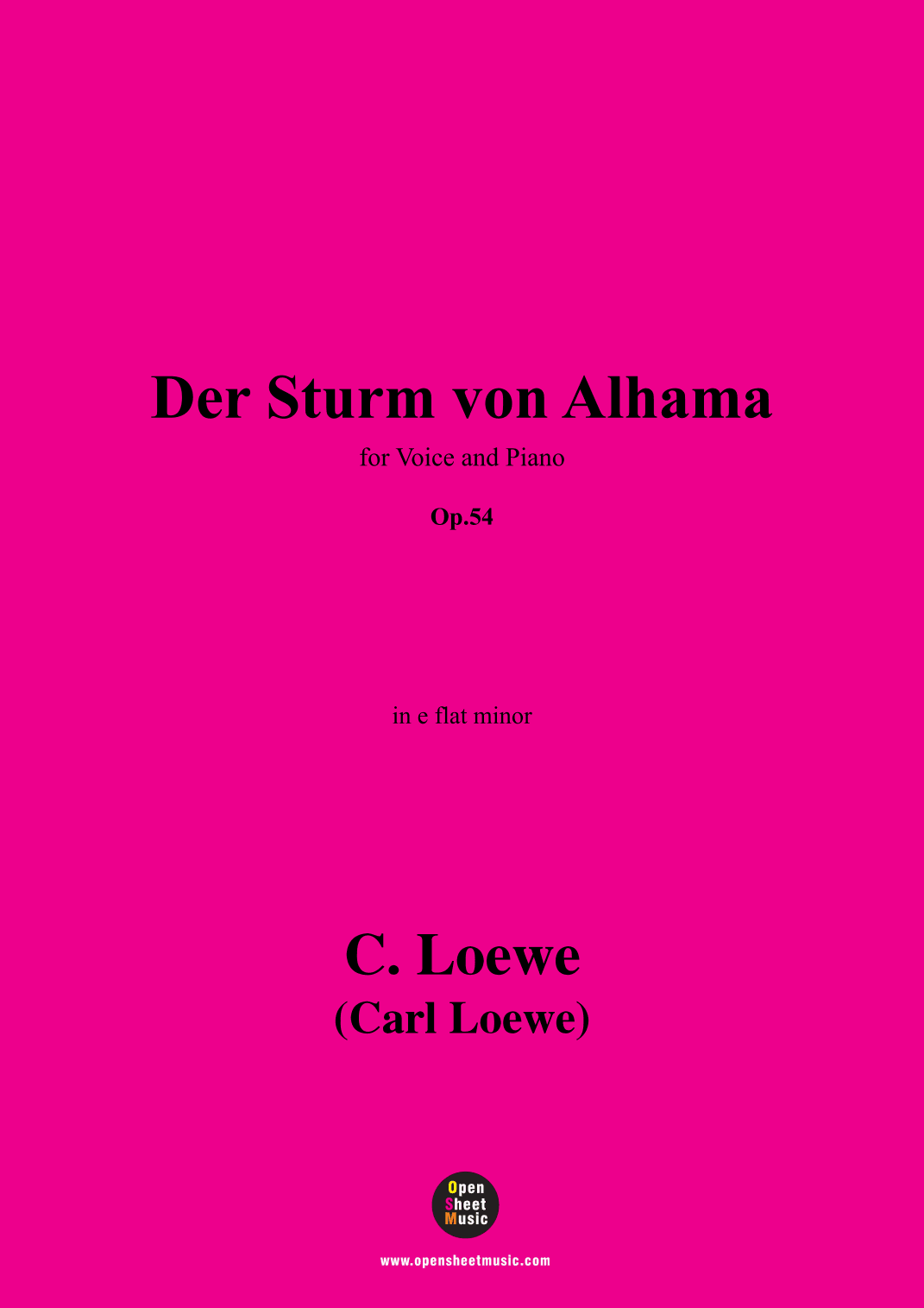 C. Loewe-Der Sturm von Alhama,in e flat minor,Op.54 (arr. OSM Press)