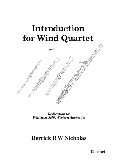Introduction for Wind Quartet (Clarinet)