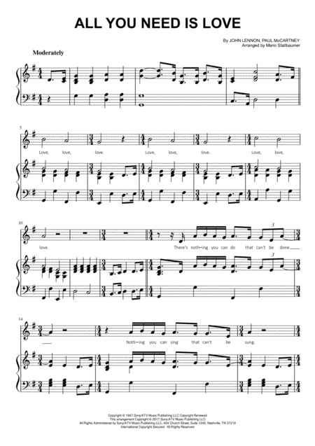 All You Need Is Love (arr. Mario Stallbaumer)
