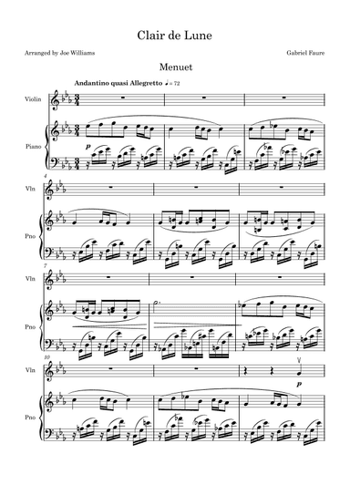 Clair de Lune (arr. Joe Williams)