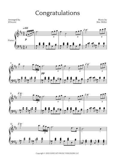 Congratulations (arr. BTmusic)