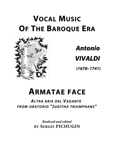 VIVALDI, Antonio: Armatae face, aria from the oratorio "Juditha triumphans", arranged for Voice and (arr. Sergei PICHUGIN)