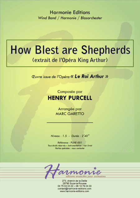 How Blest are Shepherds (from King Arthur) (arr. Marc GARETTO)