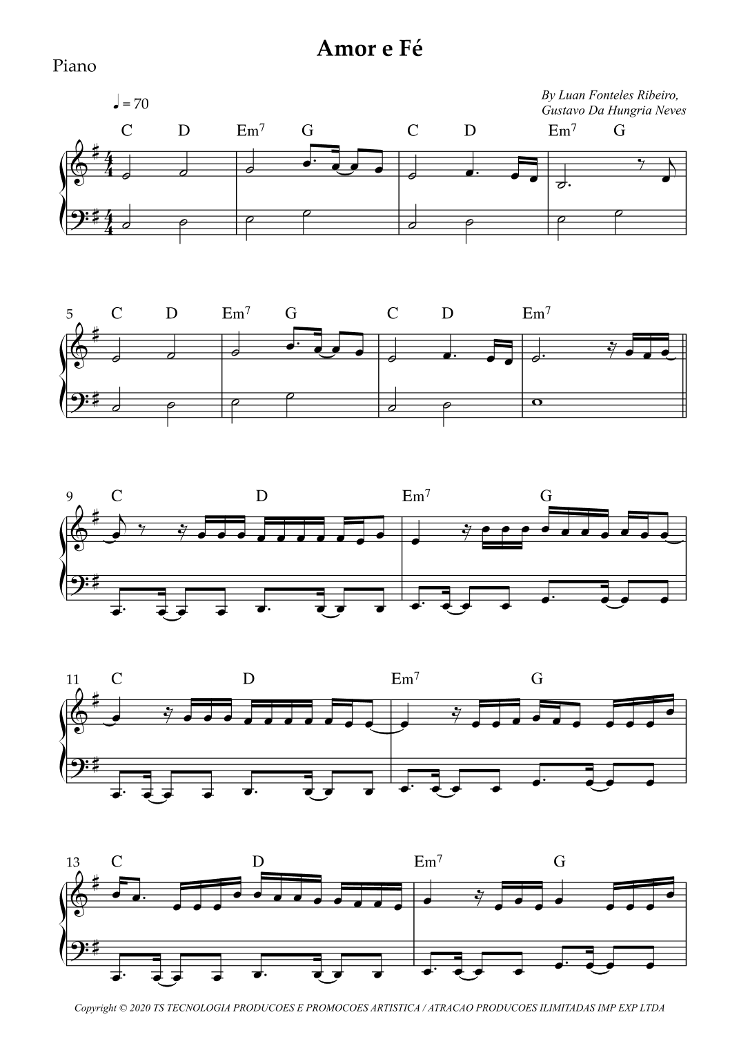 Amor E Fe (arr. Wesley S. SIlva)