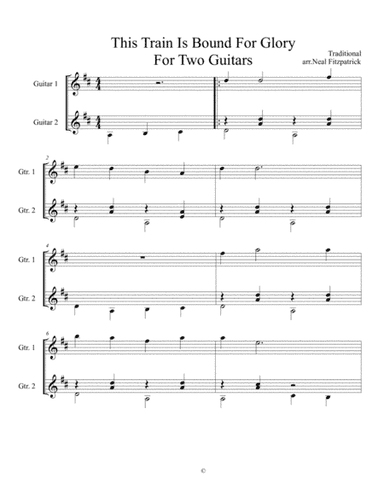 This Train Is Bound For Glory For Two Guitars (arr. Neal Fitzpatrick)