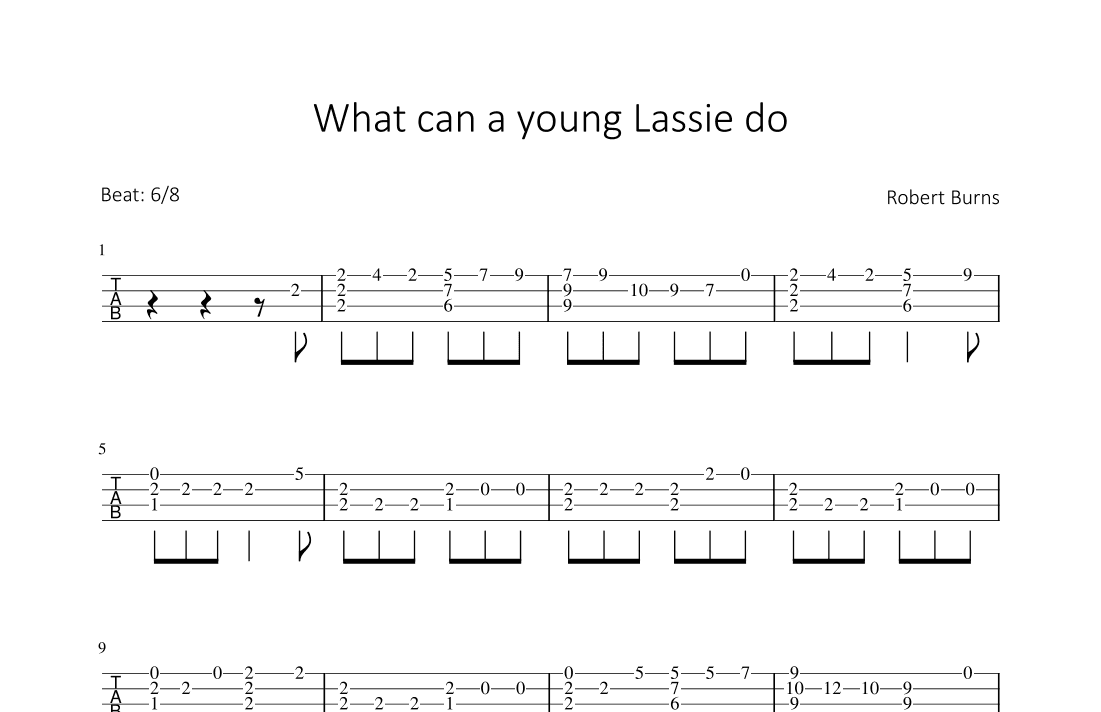 What can a young Lassie do (arr. Bettina Schipp)