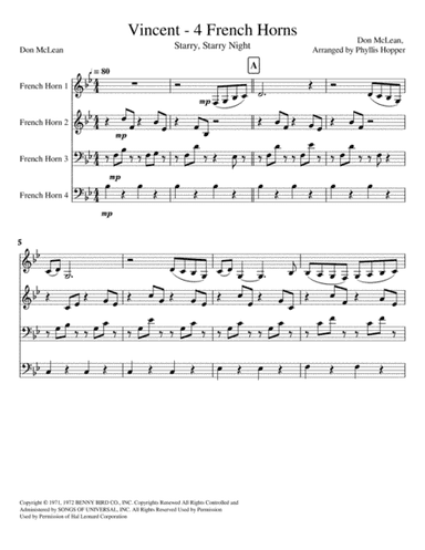 Vincent (Starry Starry Night) (arr. Phyllis Hopper)