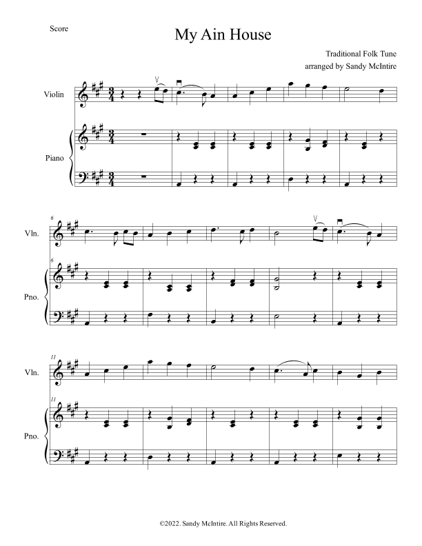 My Ain Home (arr. arranged by Sandy McIntire)