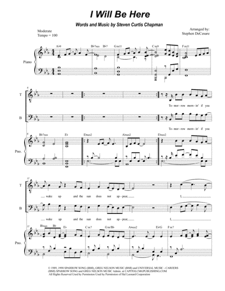 I Will Be Here (arr. Stephen DeCesare)