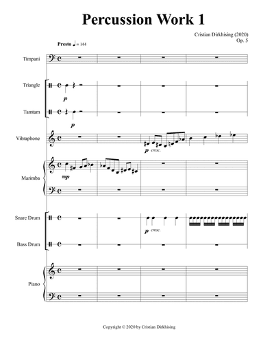 Percussion Work 1, Op. 5