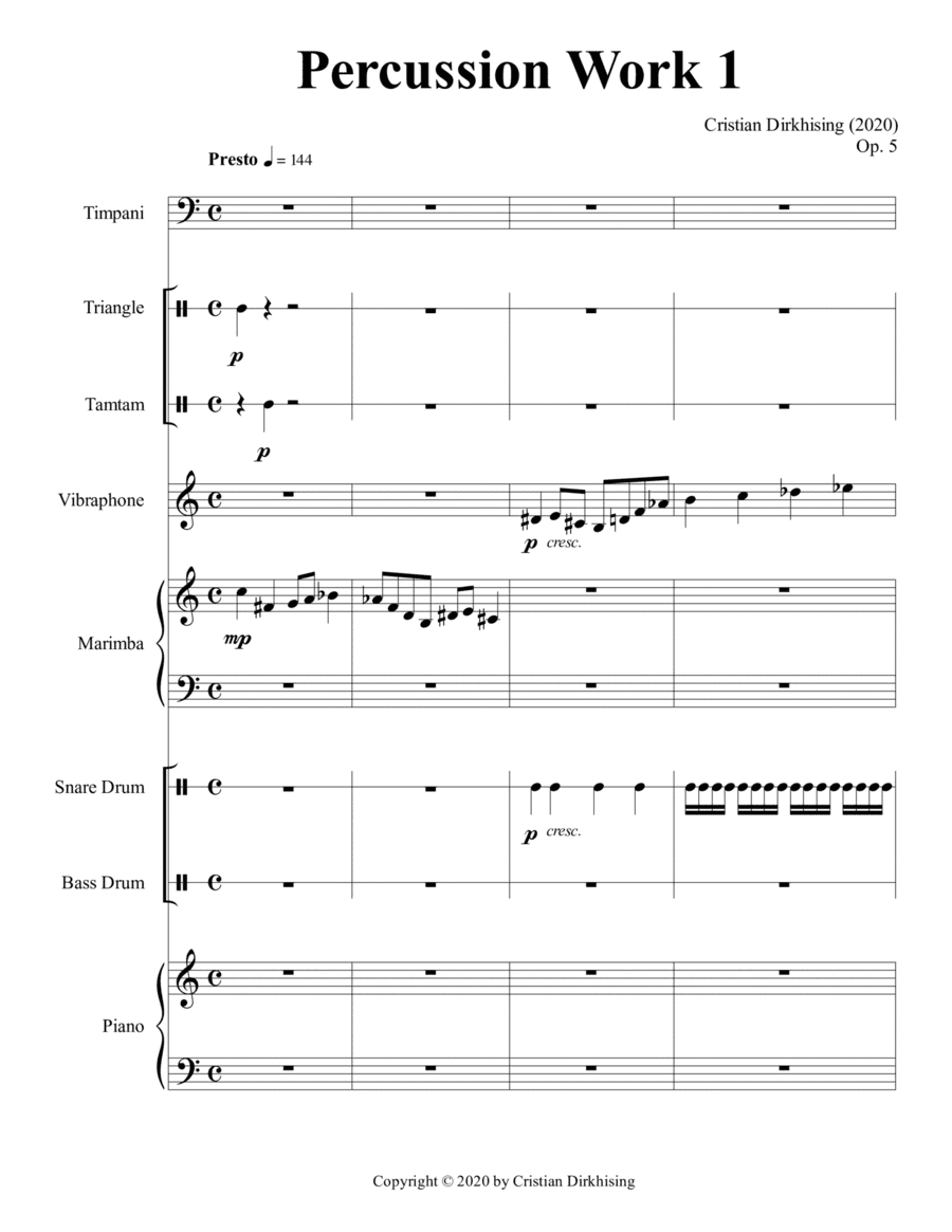 Percussion Work 1, Op. 5