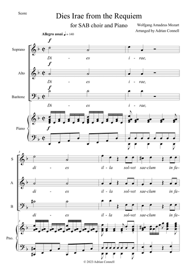 Dies Irae from the Requiem (arr. Adrian Connell)
