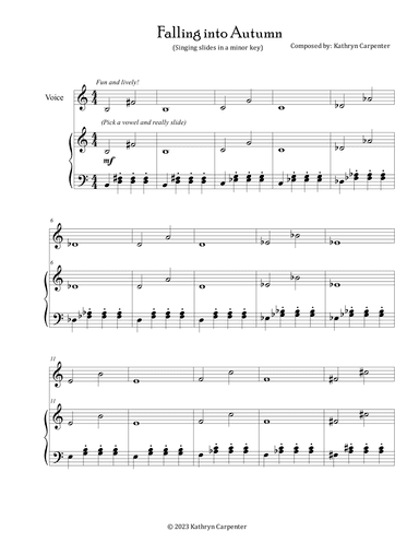 Falling into Autumn (Vocal Etude for Slides)