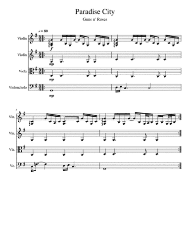 Paradise City (arr. Natalia Cantu)