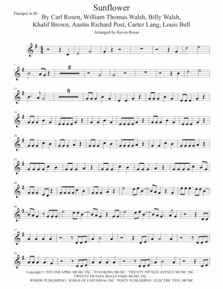 Sunflower (arr. Kevin Busse)