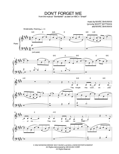 Don't Forget Me (arr. RONNY EMERSON VASQUEZ BARRIENTOS)