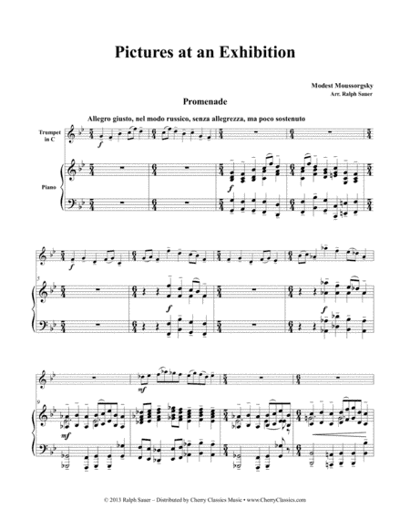 Pictures at an Exhibition for Trumpet & Piano (arr. Ralph Sauer)