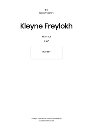 Kleyne Freylokh (Flute solo, piano acc.)