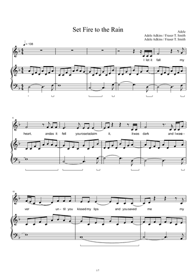 Set Fire To The Rain (arr. Adele Adkins)