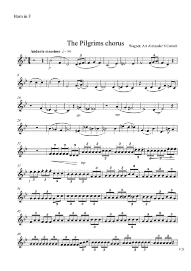 Pilgrims Chorus Brass Quintet (arr. Alexander S Cottrell)