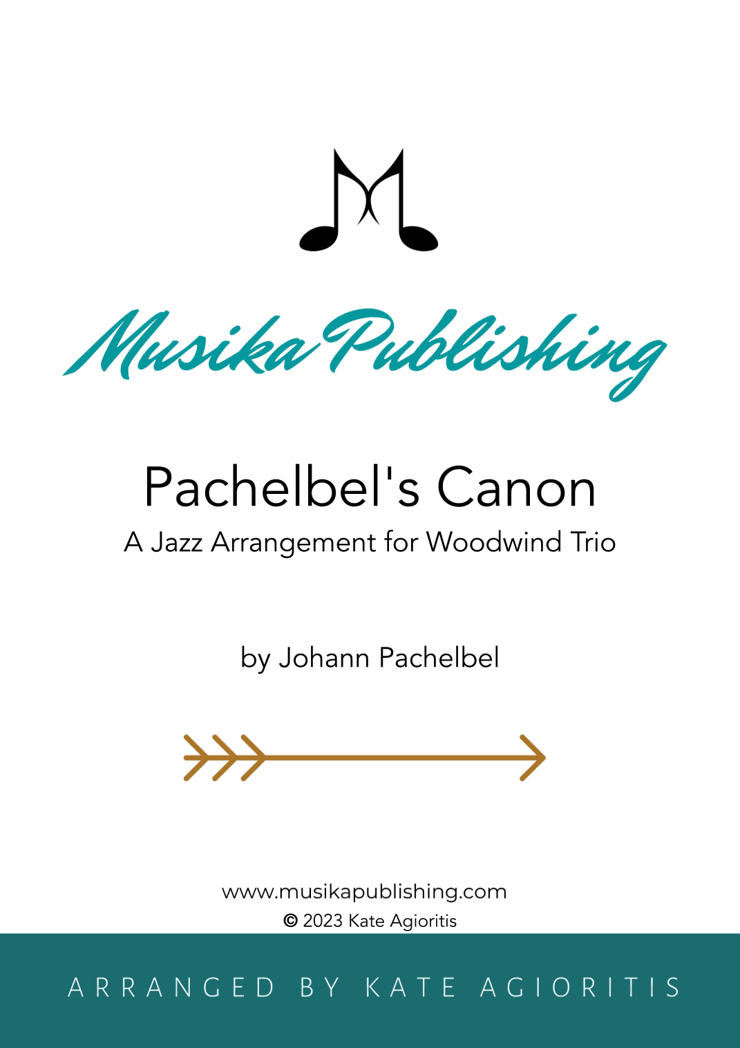 Pachelbel's Canon - in a Jazz Style - for Woodwind Trio (Fl, Cl, Bsn) (arr. Kate Agioritis)