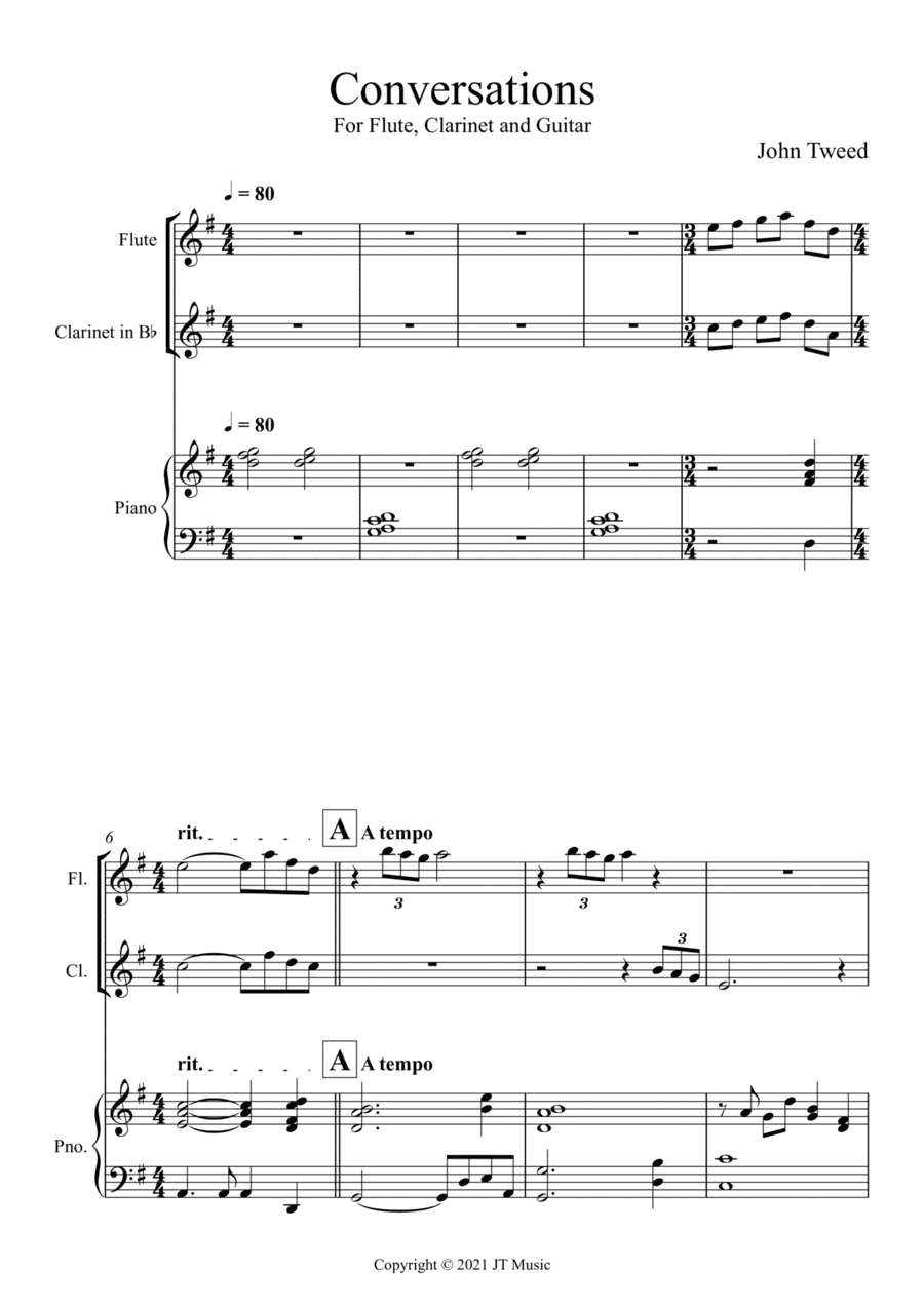 Conversations - Flute, Clarinet and Piano