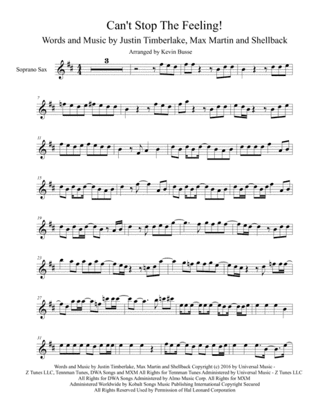 Can't Stop The Feeling  from TROLLS (arr. Kevin Busse)