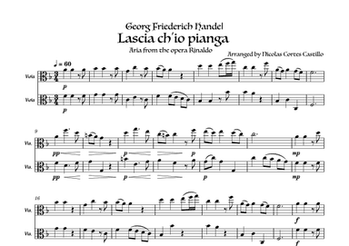 Handel - Lascia ch'io pianga for Viola Duet (arr. Nicolas Ernesto Cortes Castillo)