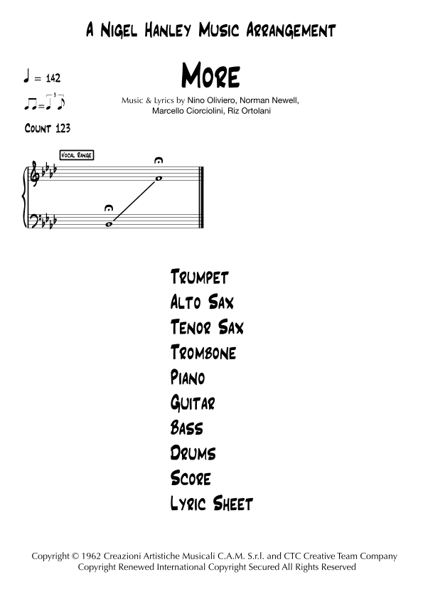 More (ti Guarderò Nel Cuore) (arr. Nigel Hanley)