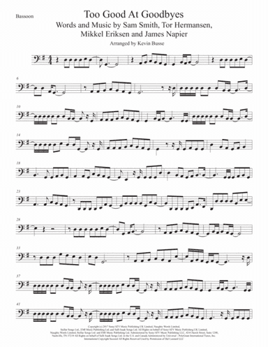 Too Good At Goodbyes (arr. Kevin Busse)