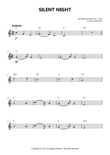 Silent Night (arr. Douglas Wattson)