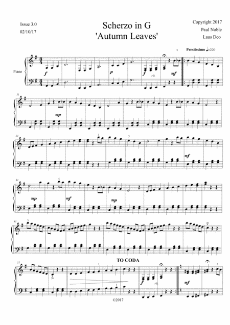 Autumn Leaves - Scherzo in G 3.0