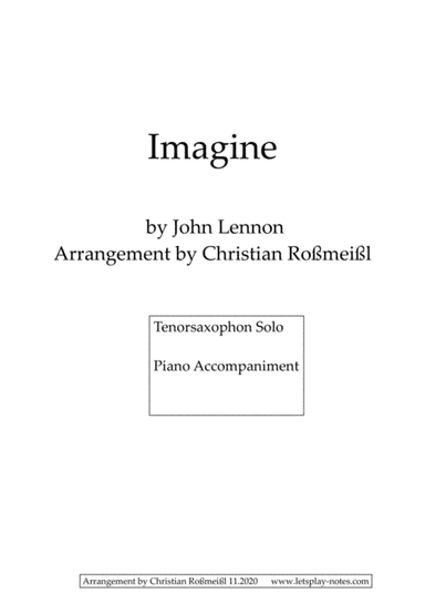 Imagine (arr. Christian Roßmeißl)
