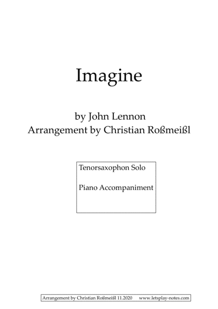 Imagine (arr. Christian Roßmeißl)