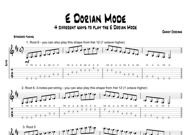 E Dorian Mode (4 Ways to Play)