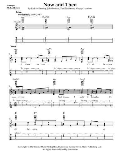 Now And Then (arr. Michael Butzen)