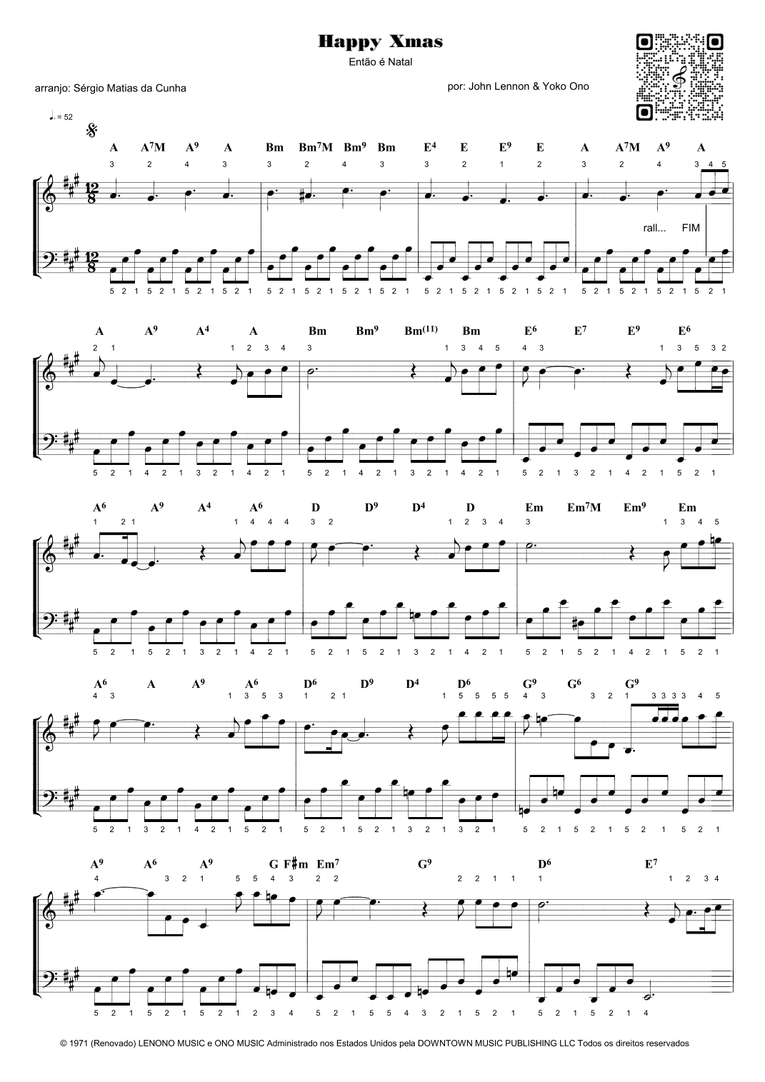 Happy Xmas (war Is Over) (arr. Sérgio Matias da Cunha)
