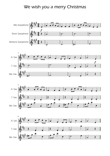 We Wish You a Merry Christmas - Sax Trio (arr. Ygor Nunes)