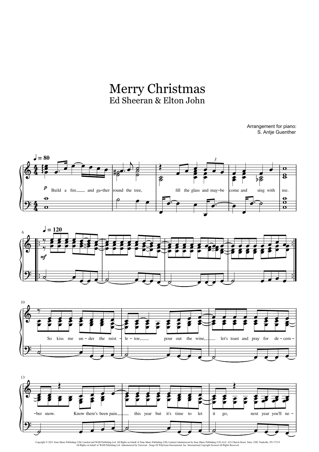 Merry Christmas (arr. Antje Günther)
